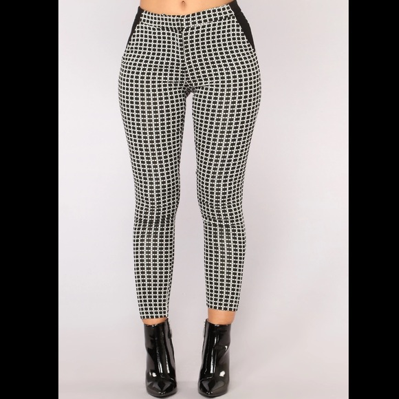Fashion Nova Pants - Fashion Nova Black & White Print Pants